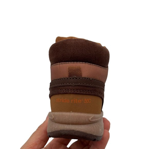 Stride Rite Boys Girls Nebraska Boots Size 12 Brown Adjustable Medium-Wide Width - Picture 12 of 16